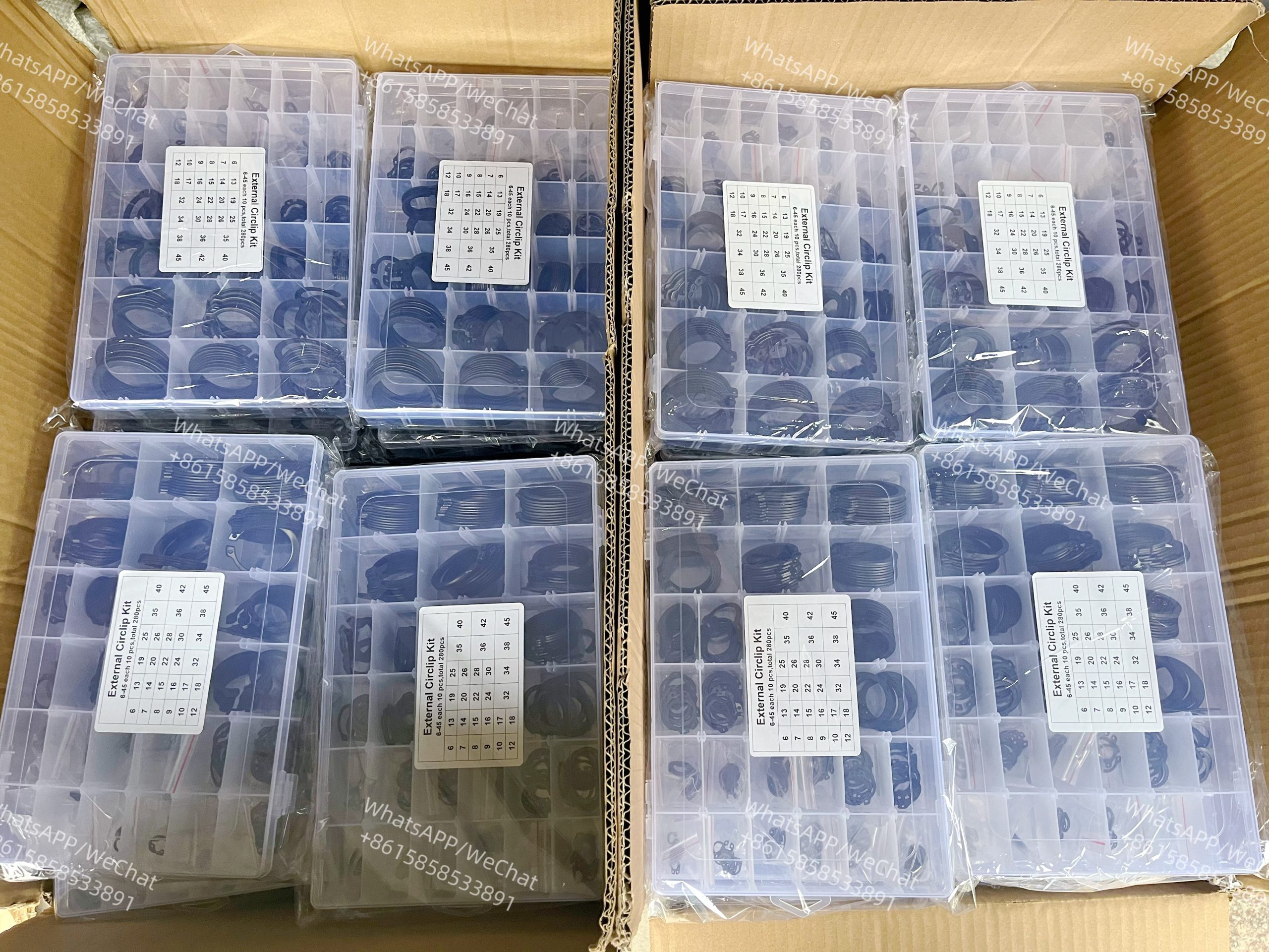 External Circlips Hardware Kit 280pcs