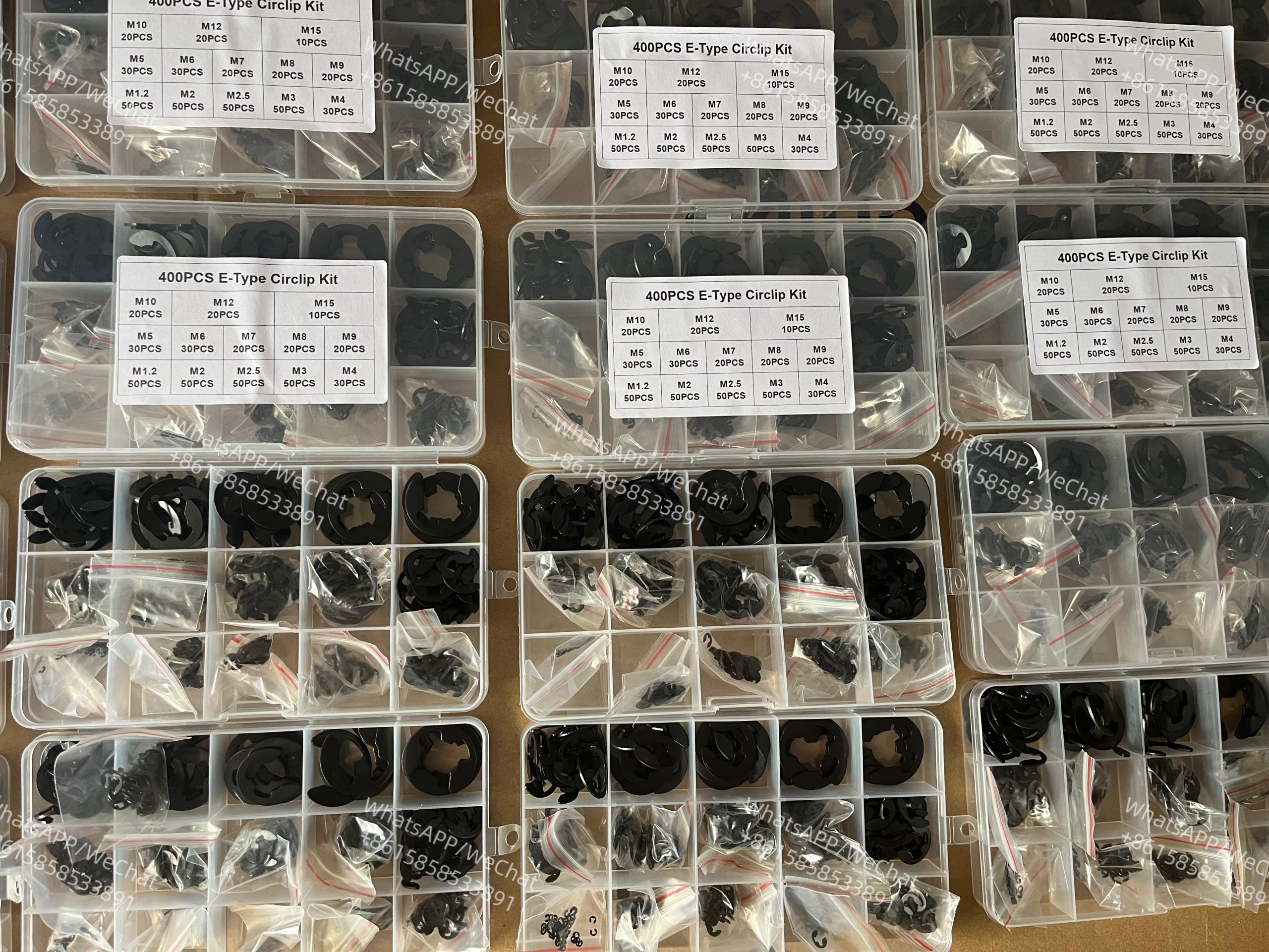 400pcs E-circlip Assortment E-Type Circlip Kit Snap Ring