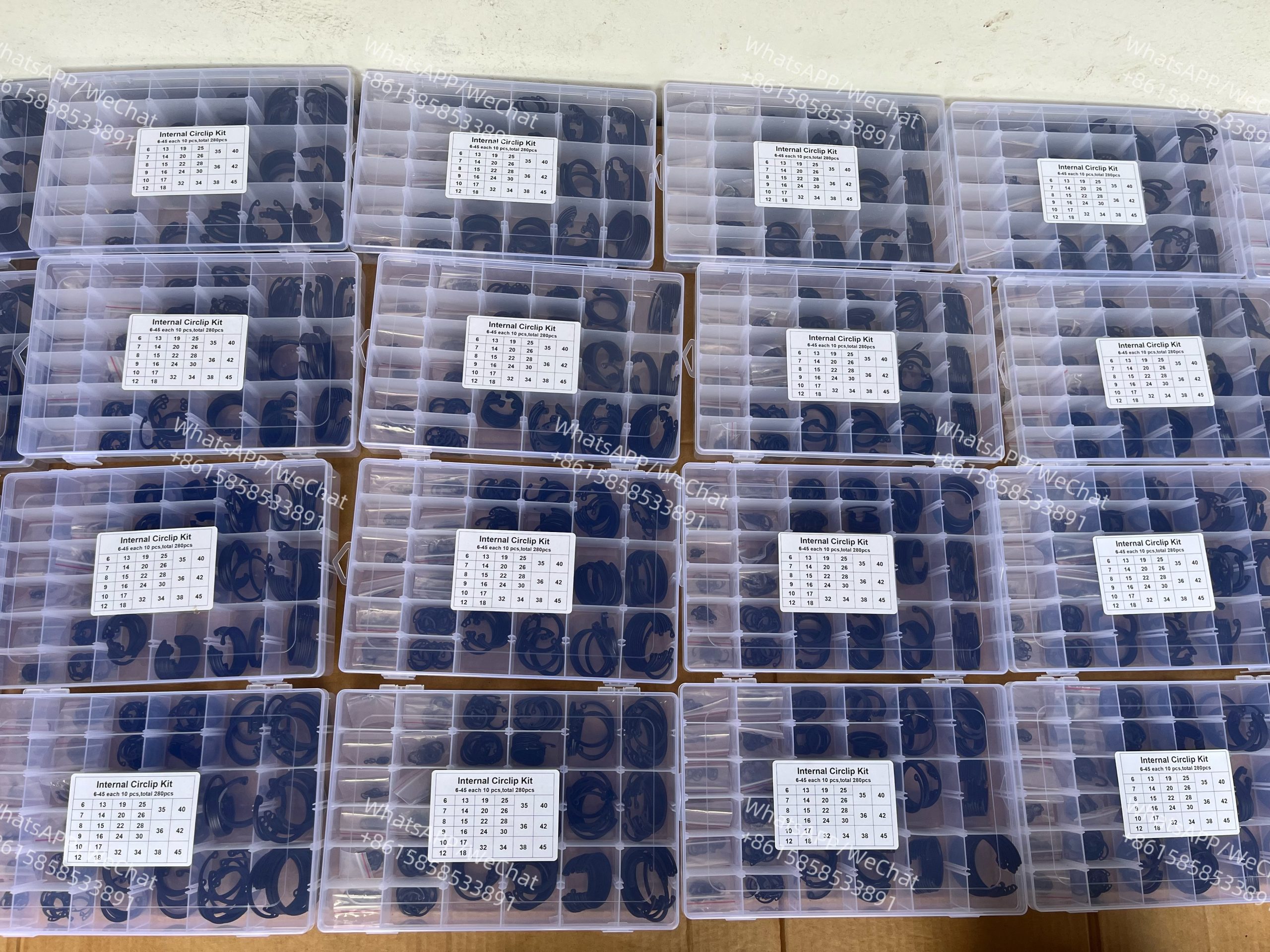 Internal Circlip Set Retaining Clips Snap Ring Fastener Fasteners 280pcs